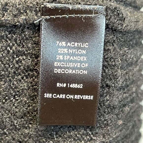 TORRID Sweater Size 2X Black Red Sequin Plaid Lips Crew Neck Pullover Festive - Picture 8 of 16